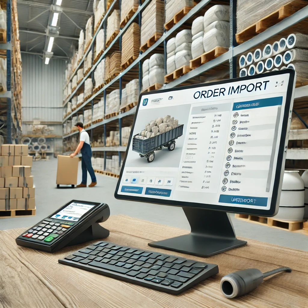 import building material orders to point of sale software